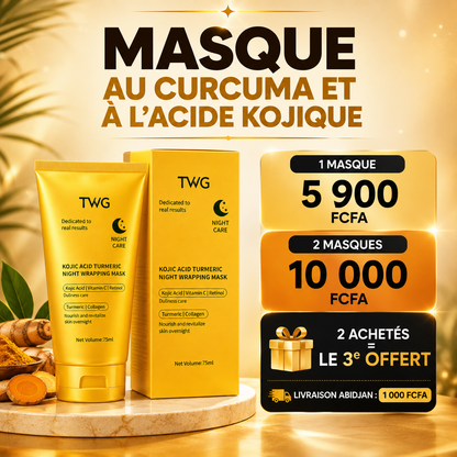 Masque au curcuma et à l'acide kojique