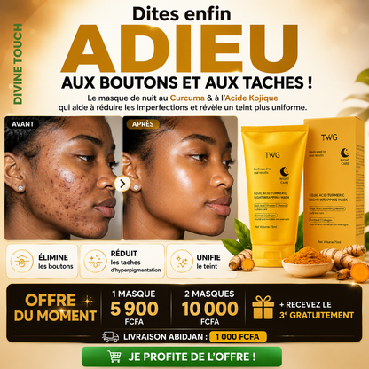 Masque au curcuma et à l'acide kojique