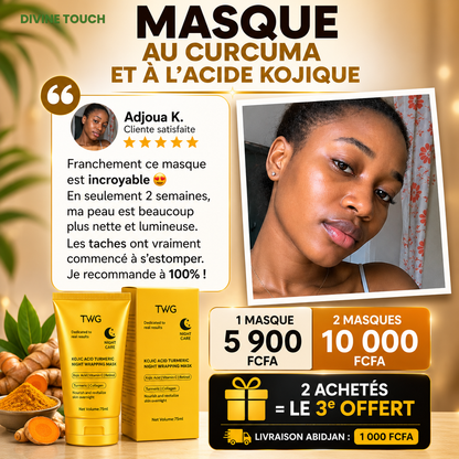 Masque au curcuma et à l'acide kojique