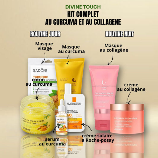 Kit Complet Routine Jour & Nuit aux curcuma et au collagène