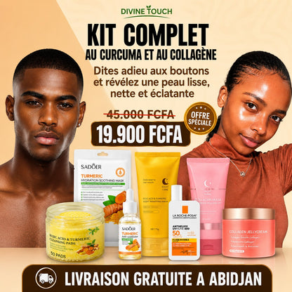 Kit complet routine jour & nuit au curcuma et au collagène